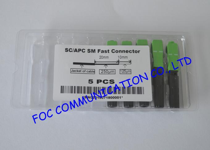 SC / APC FTTH Fiber Optic Connector , Effective Optical Fibre ...