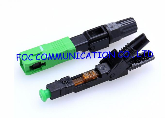 SC SM APC Field Installable Connector For Optical Cable Interconnection