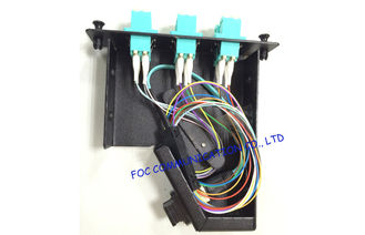 MPO Cassette 12 Core With MPO - LC Fiber Optic Patch Cord OM3 For Fiber Networks