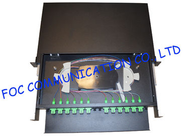 Singlemode 1U Fibre Optic Patch Panel 12 Ports Full Loaded With SC Pigtail