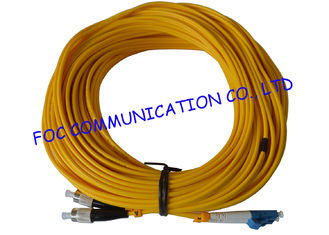 Duplex SM G.655 optical fiber patch cord FC / UPC - LC / UPC For Telecoms