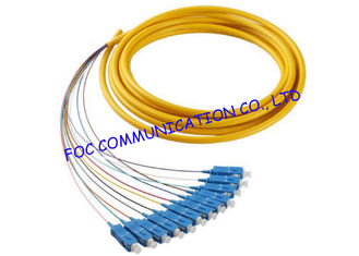 Fan Out LC / UPC pigtail fiber optic 12 Core With High Tensile Strength