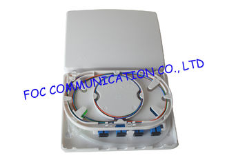 4 Port Fiber Optic Termination Box With SC Connector And Pigtails Wall Mounted