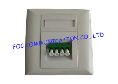 Fiber Optic Termination Box Wall Plate Outlet LC Quad Adapter Loaded For FTTX