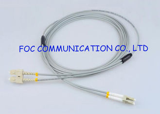Zipcord Multimode Fiber Optic Cable SC To LC Optical Patch Cord , ROHS SGS ISO