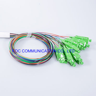 Telecom Networks Fiber PLC Splitter LSZH 1x8 SC APC Connector Low PDL