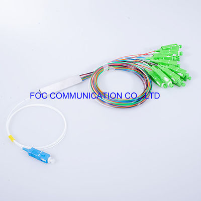 Telecom Networks Fiber PLC Splitter LSZH 1x8 SC APC Connector Low PDL