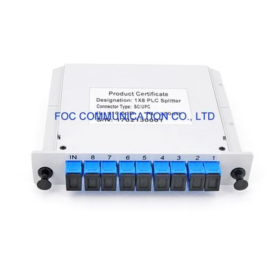 1650nm FTTX CATV CWDM Fiber PLC Splitter SC UPC 1×8 Low PDL