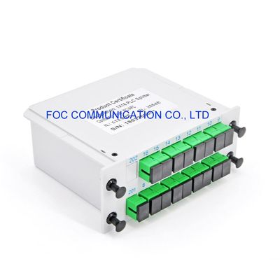 PON FTTX 1650nm Fiber PLC Splitter SC APC 1×16 Low Insertion Loss