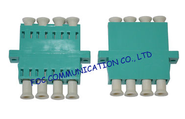 Optical Fiber Adapter LC Quad OM3 Low Insertion Loss Good Reliability For FTTX