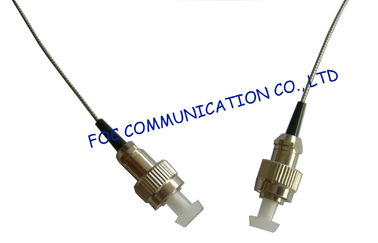 FC / UPC 0.9mm Fiber Optic Patch Cord , Stainless Steel Tube Soft Armored Patch Cord