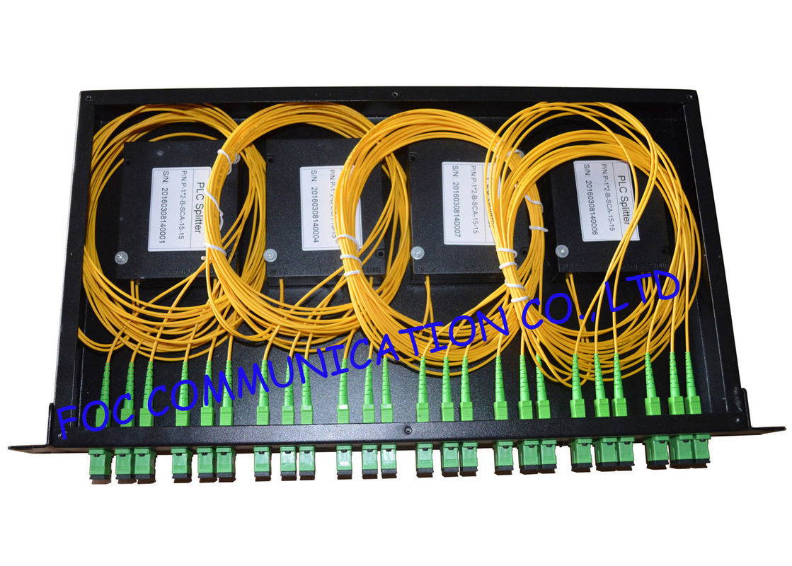 SC / APC Connector Fiber PLC Splitter Low PDL Low Insertion Loss For FTTX