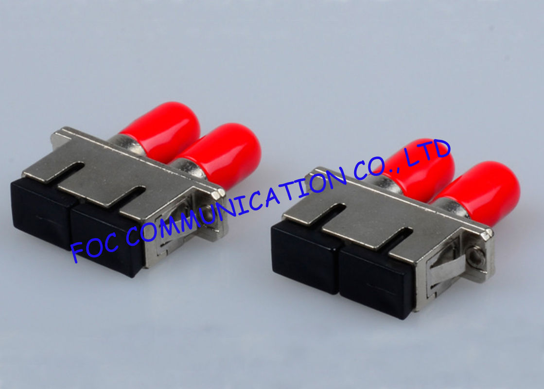 SC - ST Duplex Metal Optic Fiber Adapter For Ftth And Fttx , Low Insertion Loss