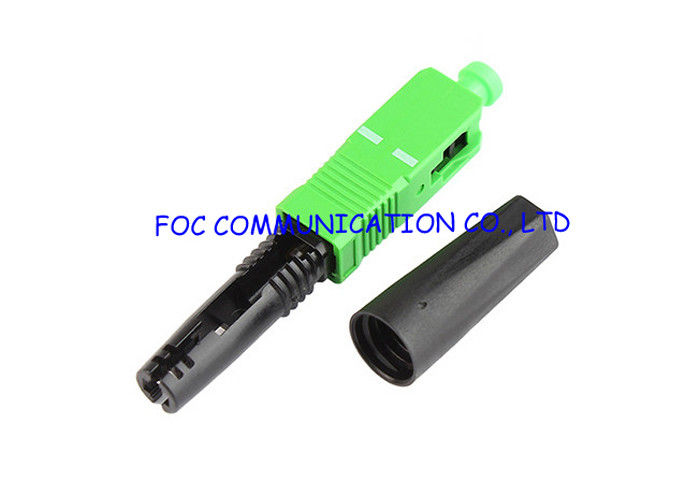 SC APC Field Assembly Optical Fiber Fast Connector SM Pre Polished
