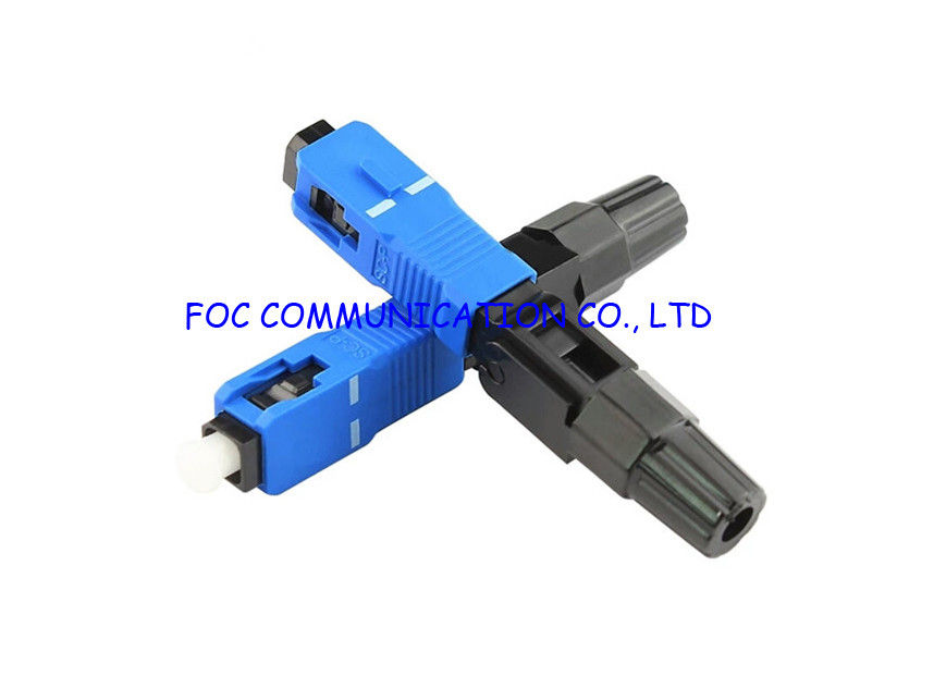 Pre - Embedded Durable FTTH Quick Fiber Optic Connector SC UPC