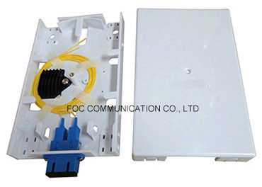 Indoor Wall Mount Fiber Optic Termination Box 2 Core For Fiber Splicing And Connecting