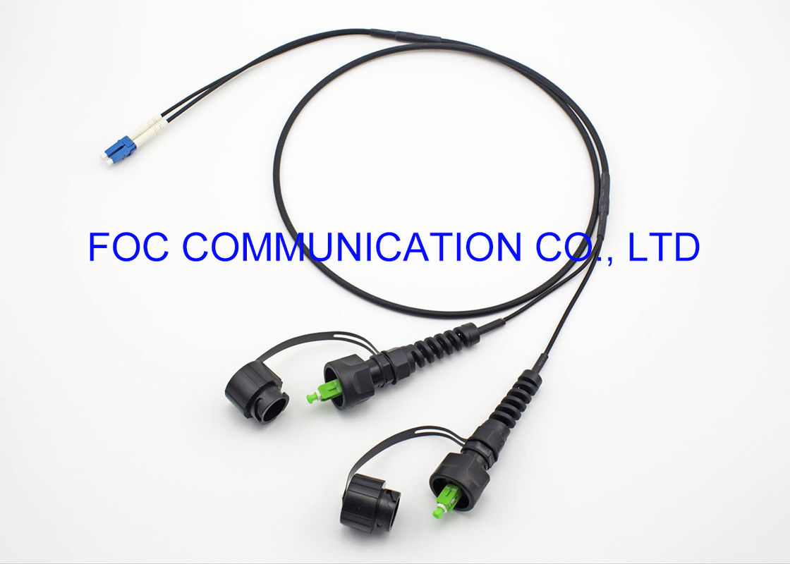 IP67 Fiber Optic Patch Cord Assemblies ODVA / SC / APC- LC / UPC 2 Core TPU Jacket