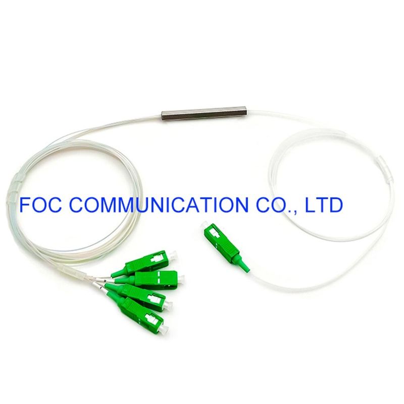 Mini Tube Low PDL 1×4 PLC Splitter G.657A PVC SC APC Connectors