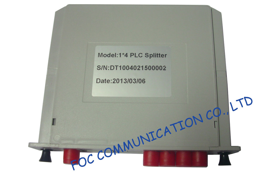 FC Fiber PLC Splitter 1 x 4, Cassette Box Type FTTX / LAN​ / FTTH Splitter