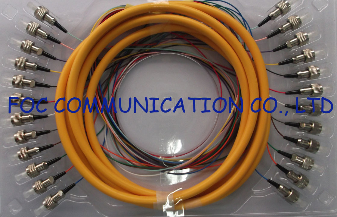 0.9mm Distribution Fan Out Fiber Optic Patch Cord 12Core for Telecom and Datacom