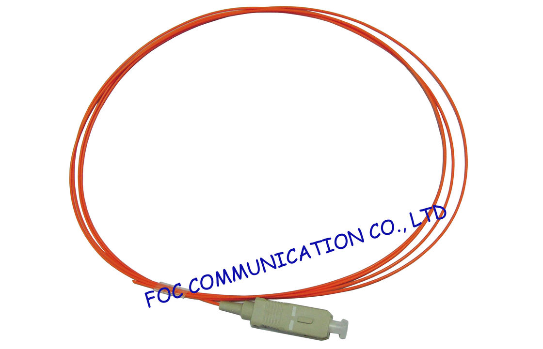 Fiber Optic Network MM fiber optik pigtail SC Simplex 62.5 / 125um OEM