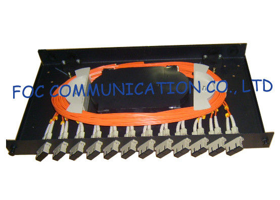 Fiber Optic Patch Panel 12Port With SC Multimode Duplex Adapters and Pigtails
