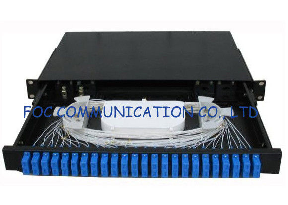 Sliding Type Rack Mount Fiber Optic Patch Panel SC 24Port for Fiber network installation