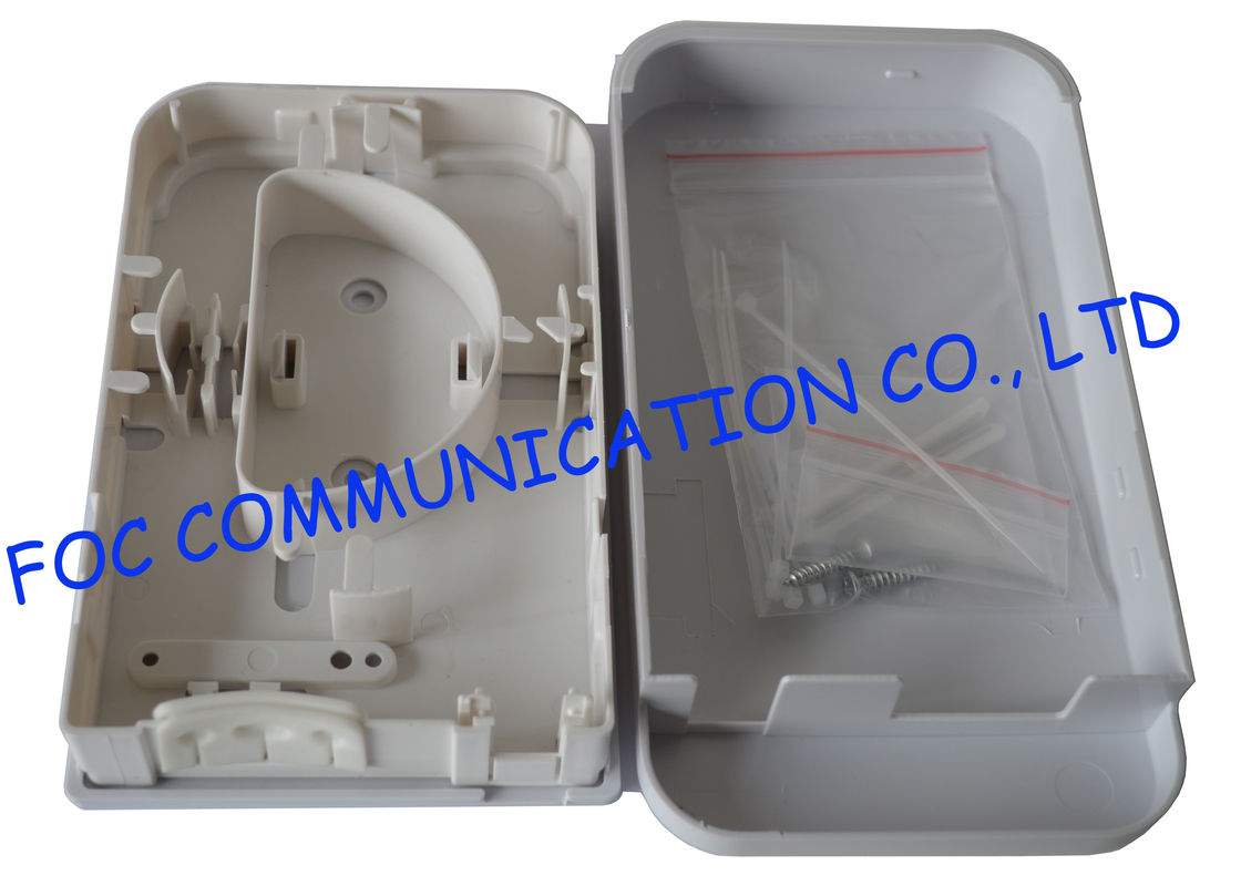 Plastic Fiber Optic Terminal Box Wall Mount Fiber Cable Protection Pigtail Loaded