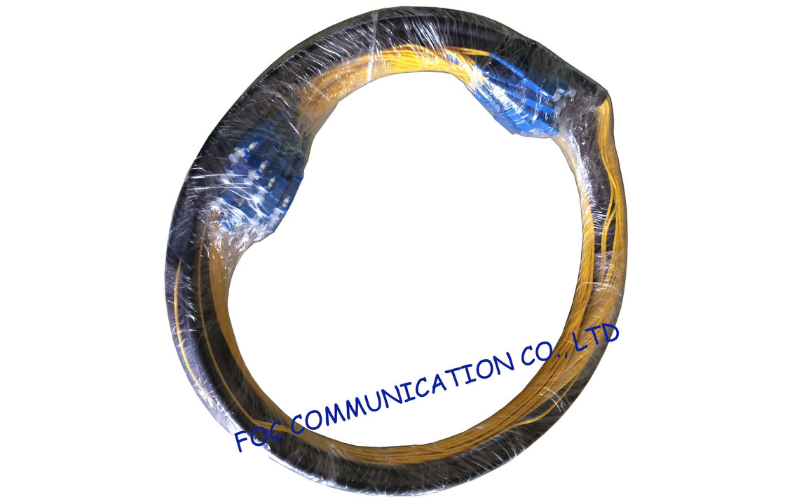 12Core Armored Fiber Optic Jumpers Outdoor Type SC SM UV Resistant