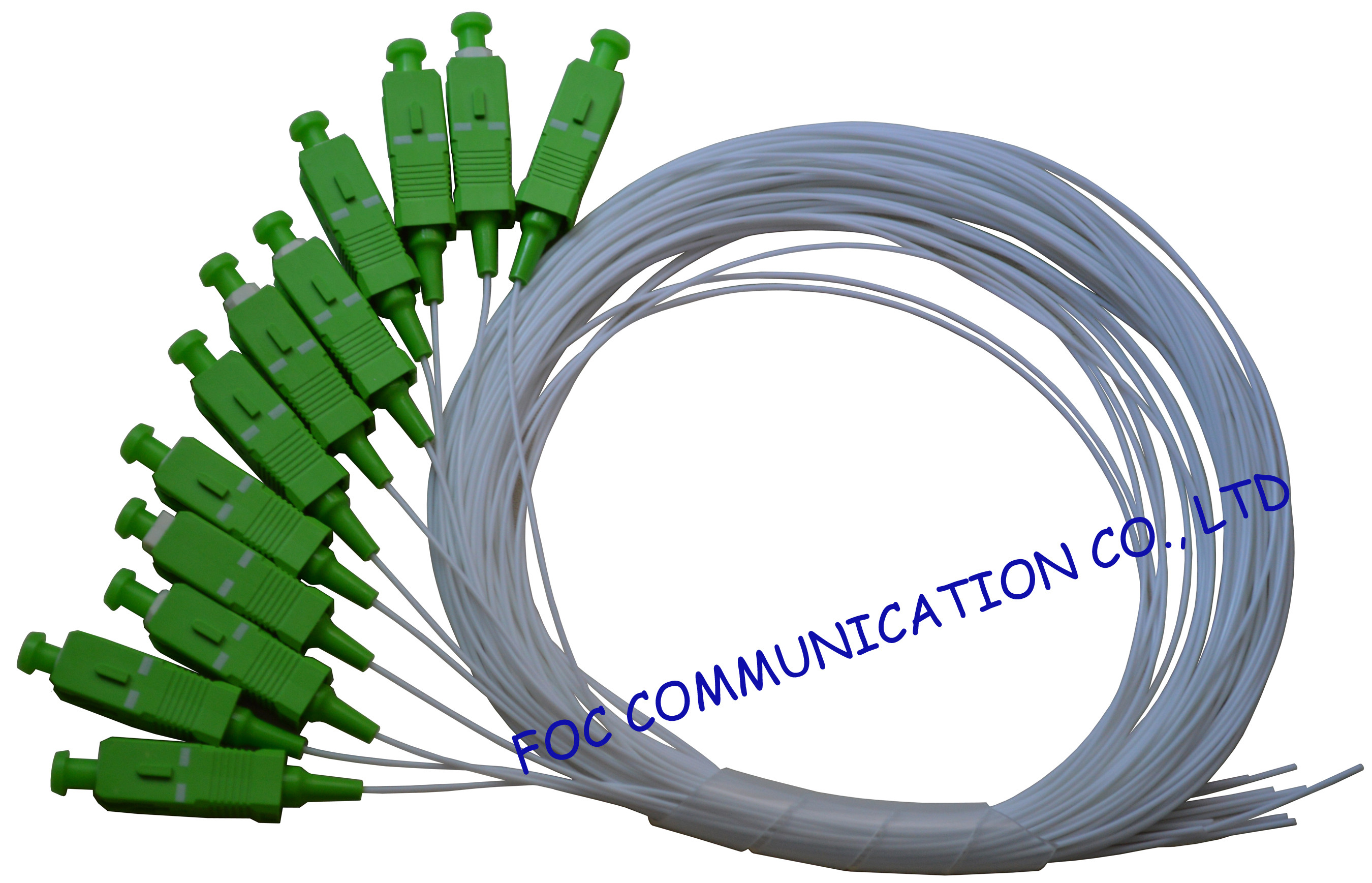 Simplex Fiber Optic Pigtail SC / APC SM G.657A2 , Bend Insensitive For ...
