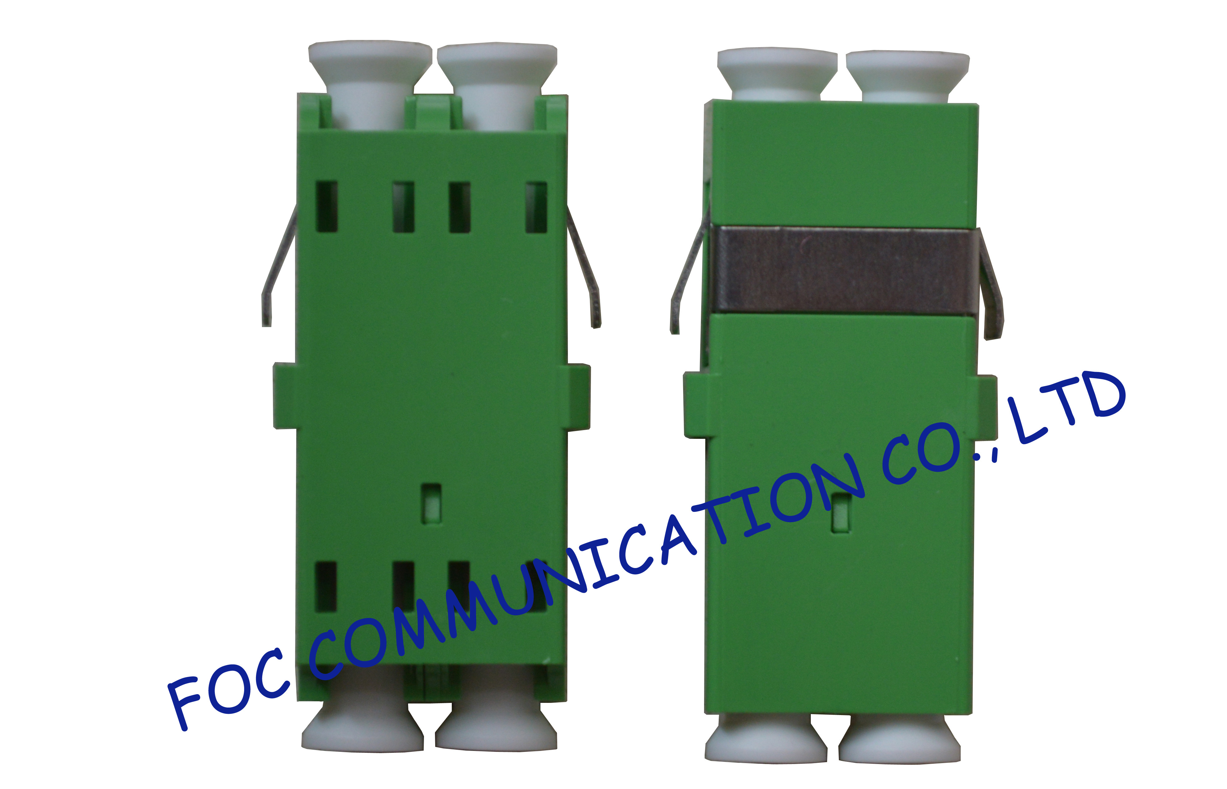 Zirconia Ceramic Sleeve Fiber Optic Adapter LC / APC Duplex Without Flange